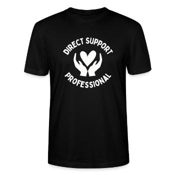 Direct Support Professional - Stanley/Stella CRAFTER Unisex Organic T-Shirt - black - Front - Alina (178cm) & Michal (187cm)