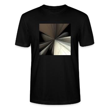 3D Digital Art - fractal abstract cool - Stanley/Stella CRAFTER Unisex Organic T-Shirt - black - Front - Alina (178cm) & Michal (187cm)