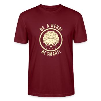 Sois un nerd! - T-shirt bio CRAFTER Stanley Stella Unisexe - bordeaux - Devant - Alina (178cm) & Michal (187cm)