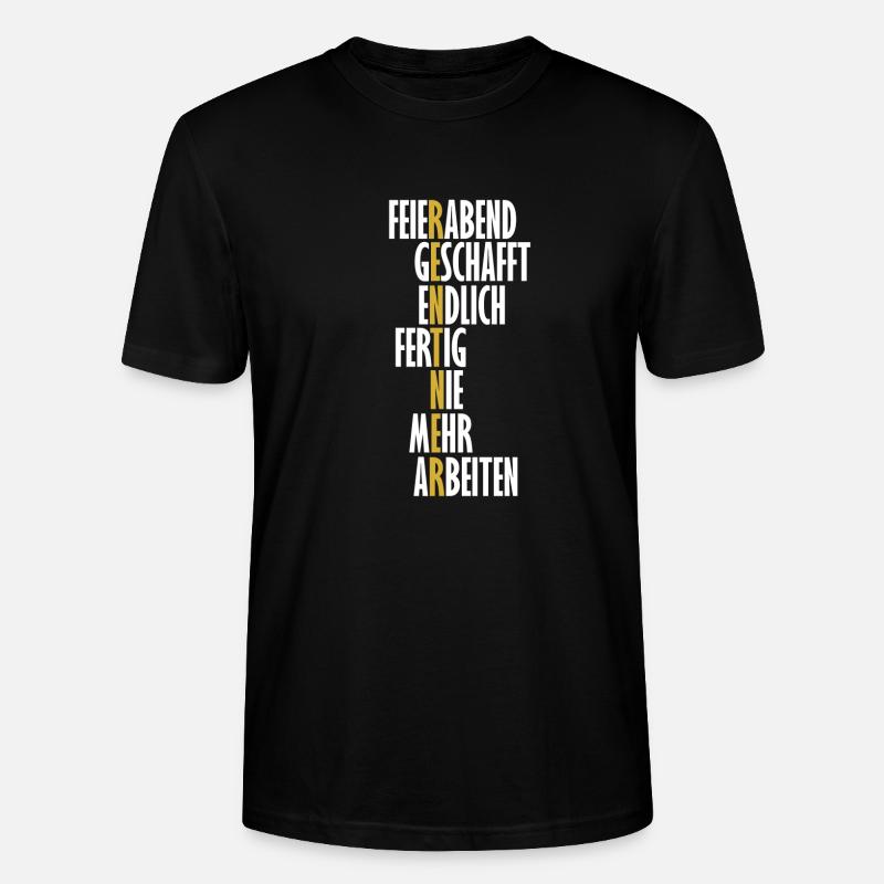 Ruhestand - Stanley/Stella Unisex Bio-T-Shirt CRAFTER - Schwarz