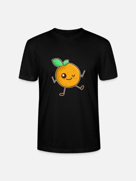 Orange Cartoon Comic Chibi Manga Anime Gift - Stanley/Stella CRAFTER Unisex Organic T-Shirt - black