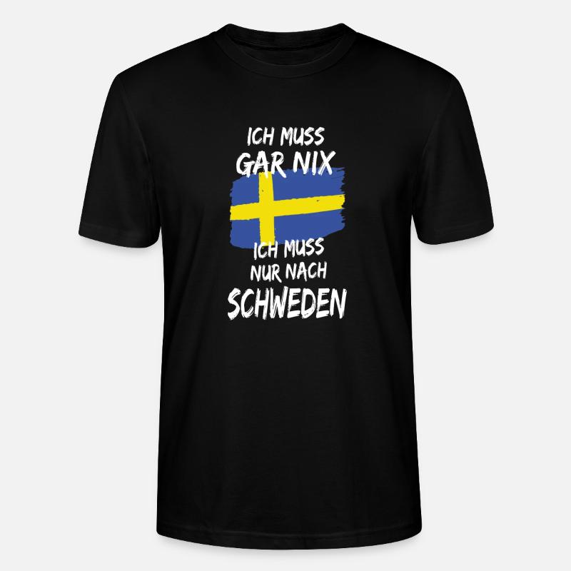 Schweden Urlaub Spruch Geschenkidee - Stanley/Stella Unisex Bio-T-Shirt CRAFTER - Schwarz