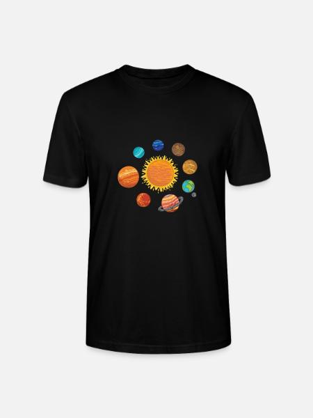 Planet Solar System Sun Logo Space - Stanley Stella CRAFTER unisex økologisk-T-shirt - sort