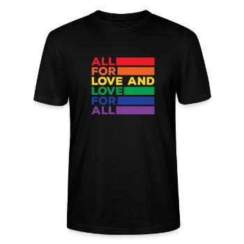 lgBT - Stanley/Stella Unisex Bio-T-Shirt CRAFTER - Schwarz - Vorne - Alina (178cm) & Michal (187cm)