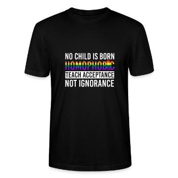 lgBT - Stanley/Stella Unisex Bio-T-Shirt CRAFTER - Schwarz - Vorne - Alina (178cm) & Michal (187cm)