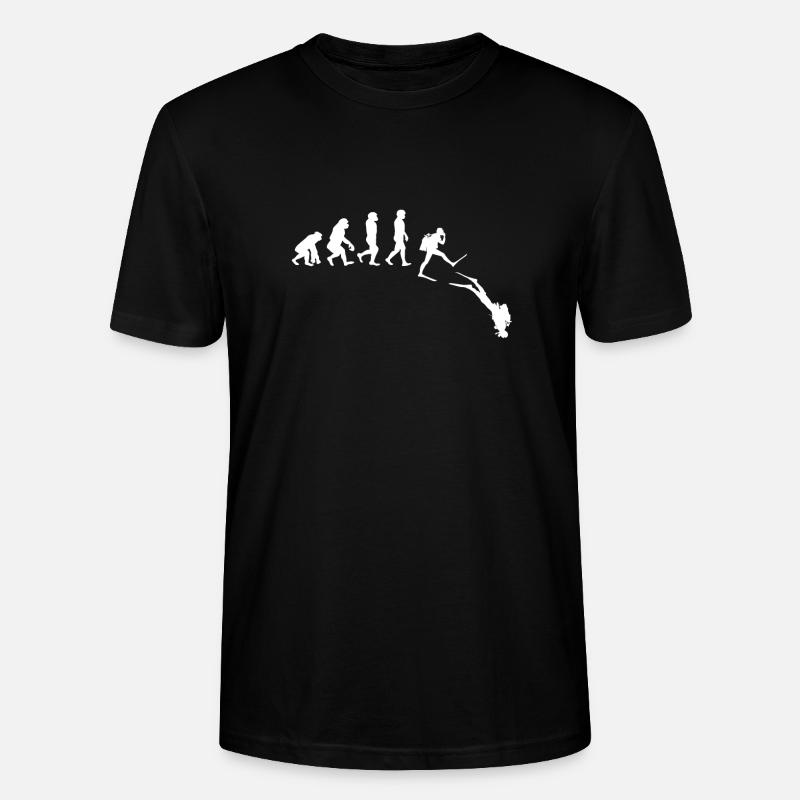 Diving gift diver evolution - Stanley/Stella CRAFTER Unisex Organic T-Shirt - black