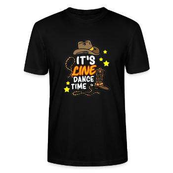 ITS LINE DANCE TIME Line dance line dance - Stanley/Stella CRAFTER Unisex Organic T-Shirt - black - Front - Alina (178cm) & Michal (187cm)