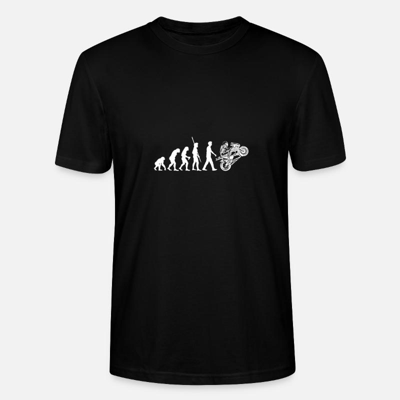 Moto Evolution Monkey Racing Machine - T-shirt bio CRAFTER Stanley Stella Unisexe - noir