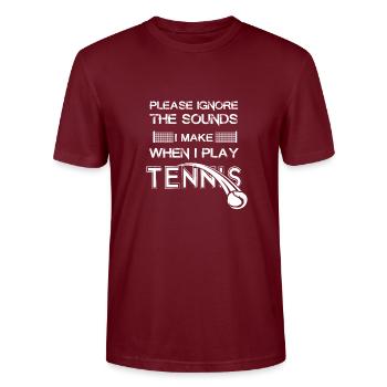 Tennis - Stanley/Stella Unisex Bio-T-Shirt CRAFTER - Burgunderrot - Vorne - Alina (178cm) & Michal (187cm)