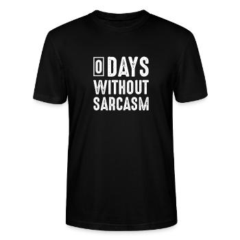 Sarcasm - Stanley/Stella CRAFTER Unisex Organic T-Shirt - black - Front - Alina (178cm) & Michal (187cm)