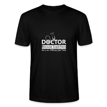 doctor - Stanley/Stella CRAFTER Unisex Organic T-Shirt - black - Front - Alina (178cm) & Michal (187cm)
