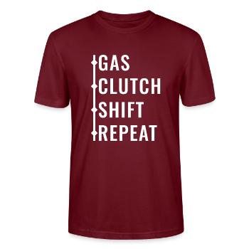 Car - Stanley/Stella CRAFTER Unisex Organic T-Shirt - burgundy - Front - Alina (178cm) & Michal (187cm)