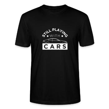 auto - Stanley/Stella Unisex Bio-T-Shirt CRAFTER - Schwarz - Vorne - Alina (178cm) & Michal (187cm)