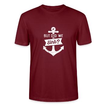 captain - Stanley/Stella CRAFTER Unisex Organic T-Shirt - burgundy - Front - Alina (178cm) & Michal (187cm)