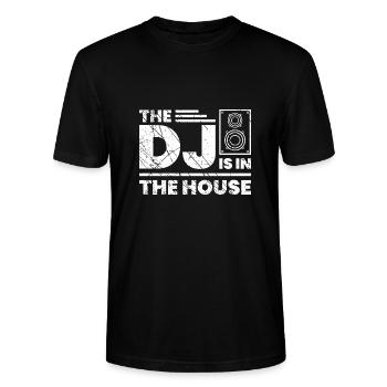 dj - T-shirt bio CRAFTER Stanley Stella Unisexe - noir - Devant - Alina (178cm) & Michal (187cm)
