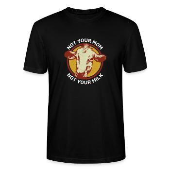 Funny meatless love for animals men women clothing - Stanley/Stella CRAFTER Unisex Organic T-Shirt - black - Front - Alina (178cm) & Michal (187cm)