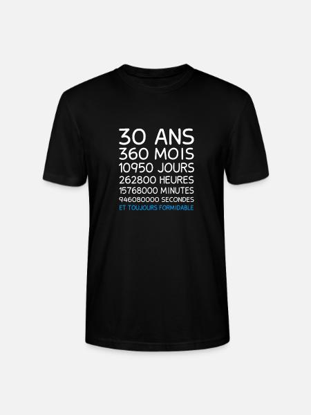 30 Ans Anniversaire Cadeau - Stanley/Stella Unisex Bio-T-Shirt CRAFTER - Schwarz