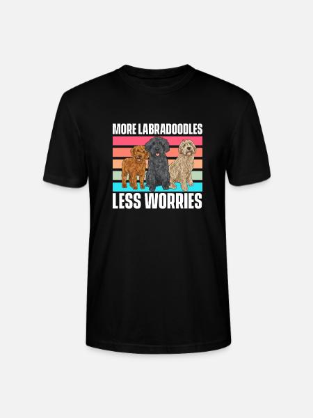 Labradoodle Dog - Stanley/Stella CRAFTER Unisex Organic T-Shirt - black