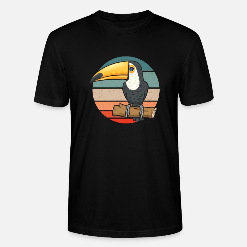 Tukan Vogel Regenwald - Stanley/Stella Unisex Bio-T-Shirt CRAFTER - Schwarz