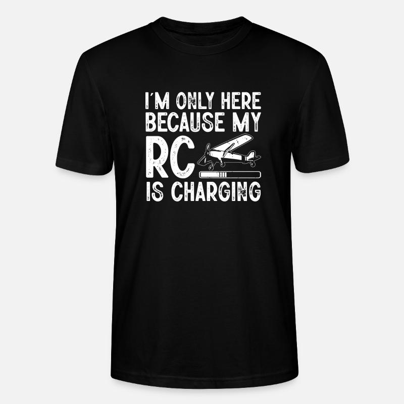 Remote Controlled Airplane Model Airplane - Stanley/Stella CRAFTER Unisex Organic T-Shirt - black