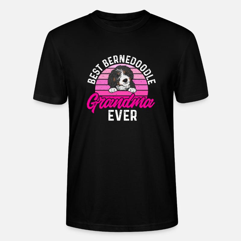 Chien Bernedoodle - T-shirt bio CRAFTER Stanley Stella Unisexe - noir