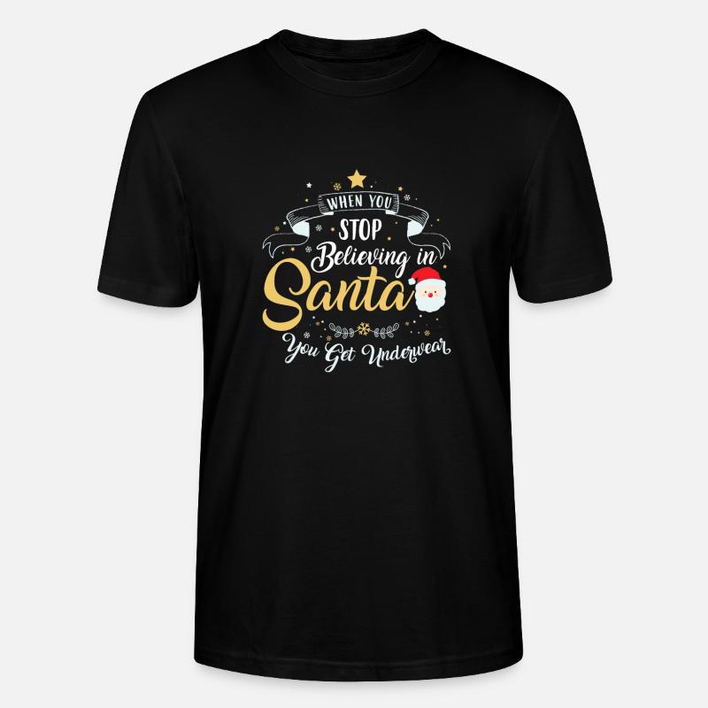 Christmas Underwear - Stanley/Stella Unisex Bio-T-Shirt CRAFTER - Schwarz