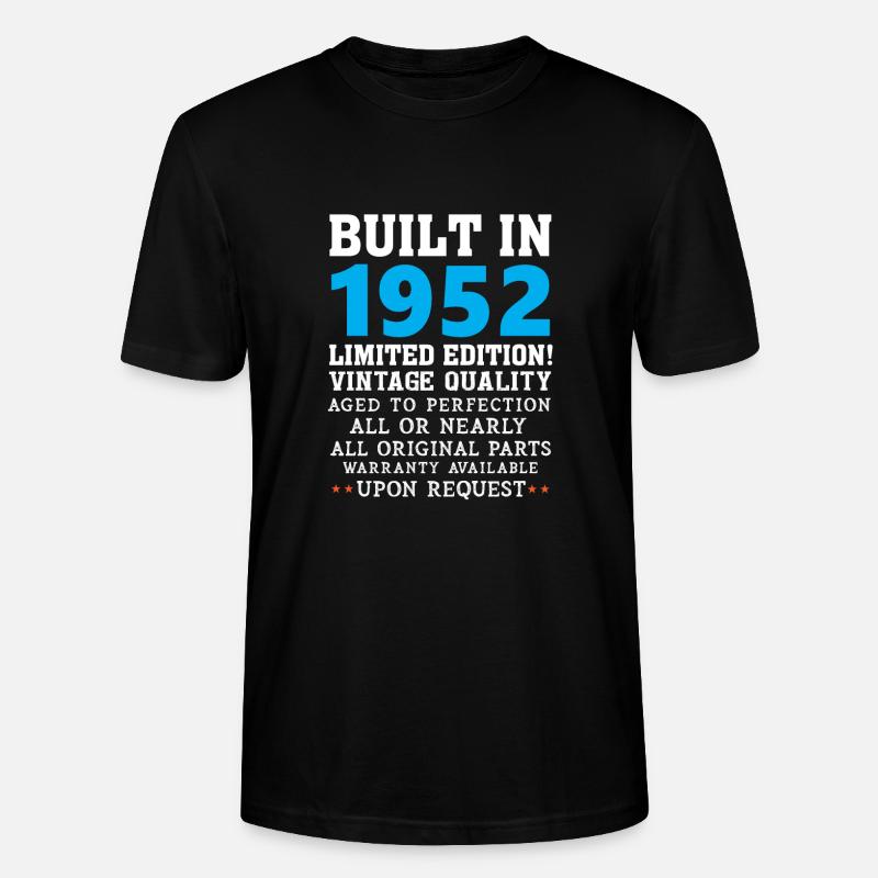 Built in 1952 - Stanley/Stella Unisex Bio-T-Shirt CRAFTER - Schwarz