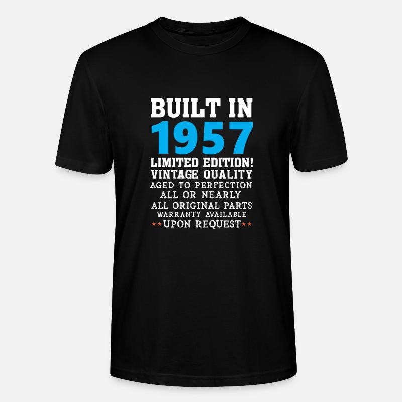 Built in 1957 - Stanley/Stella Unisex Bio-T-Shirt CRAFTER - Schwarz