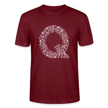 Q - Stanley/Stella CRAFTER Unisex Organic T-Shirt - burgundy - Front - Alina (178cm) & Michal (187cm)