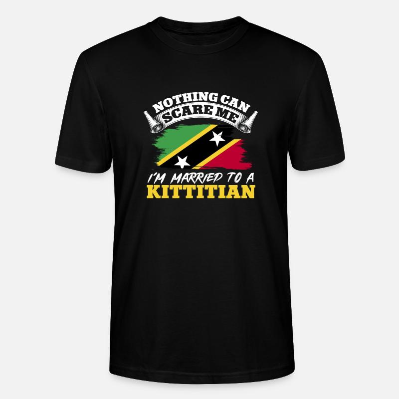 Drapeau de Saint-Kitts-et-Nevis - T-shirt bio CRAFTER Stanley Stella Unisexe - noir