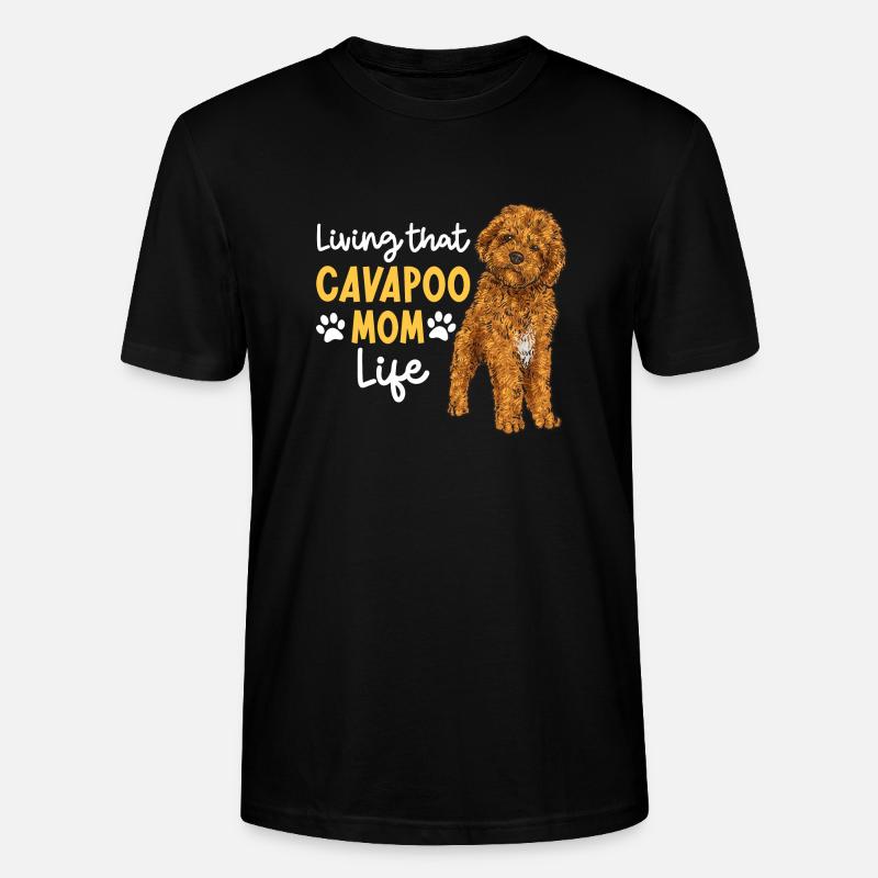 Cavapoo Cavoodle Capoodle Dog - Stanley/Stella CRAFTER Unisex Organic T-Shirt - black