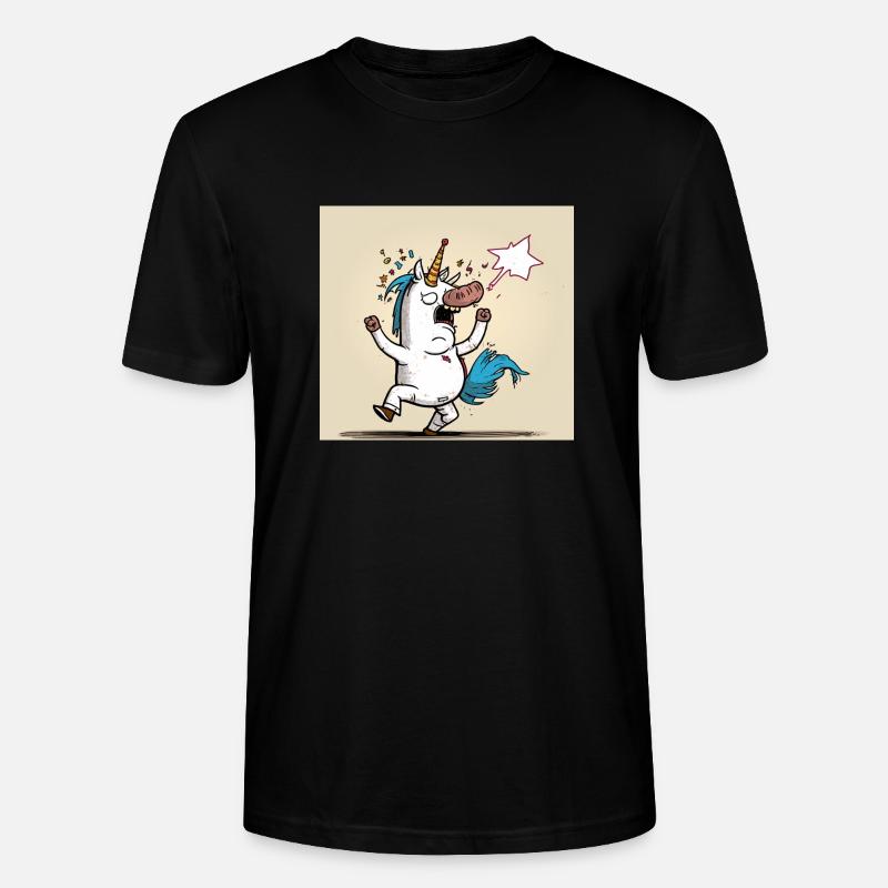 Einhorn Comic! Geschenkidee - Stanley/Stella Unisex Bio-T-Shirt CRAFTER - Schwarz