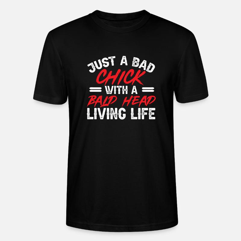 Glatze Kahlköpfigkeit Bart Glatzkopf - Stanley/Stella Unisex Bio-T-Shirt CRAFTER - Schwarz