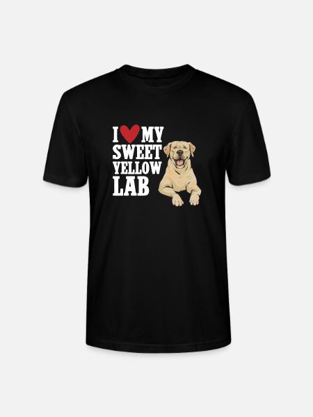 Gelber Labrador Retriever - Stanley/Stella Unisex Bio-T-Shirt CRAFTER - Schwarz