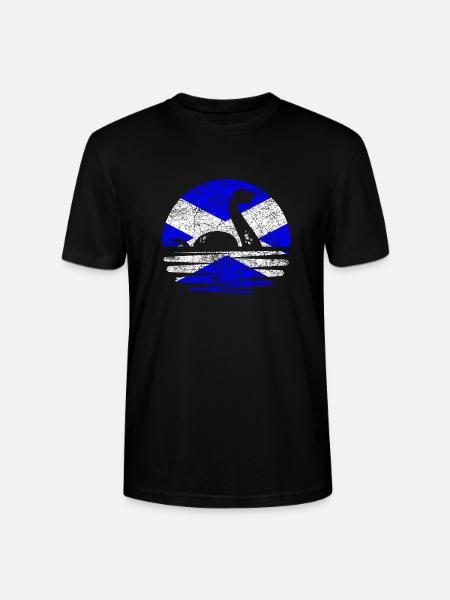 Scottish Loch Ness Sunset - Stanley/Stella CRAFTER Unisex Organic T-Shirt - black