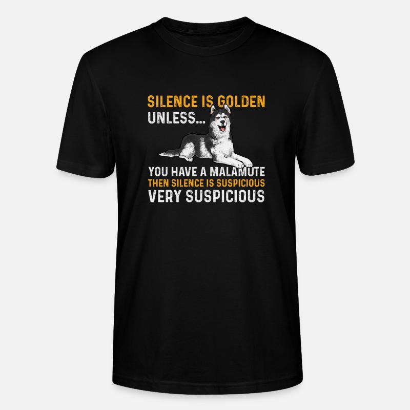 Chien Malamute d’Alaska - T-shirt bio CRAFTER Stanley Stella Unisexe - noir