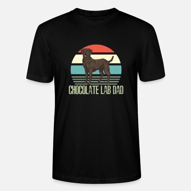 Chien Labrador Retriever chocolat - T-shirt bio CRAFTER Stanley Stella Unisexe - noir