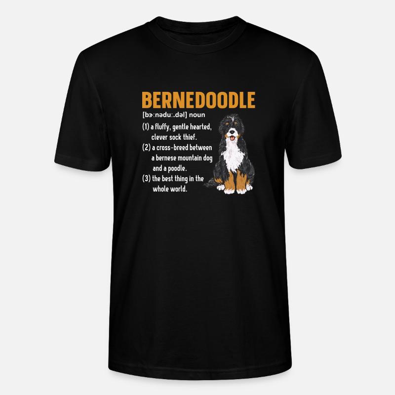 Chien Bernedoodle - T-shirt bio CRAFTER Stanley Stella Unisexe - noir