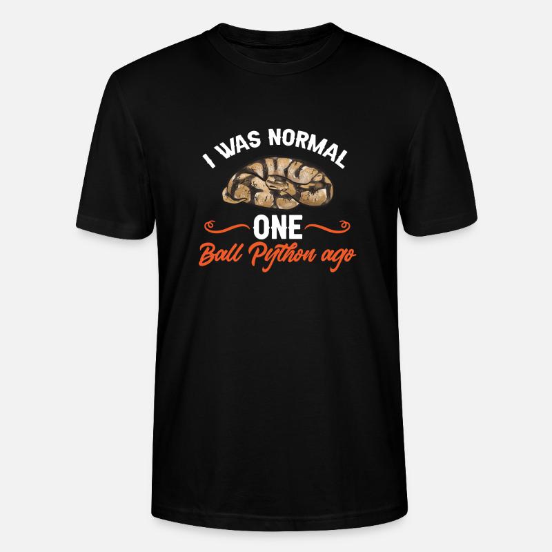 Ball Python Snake King Python - Stanley/Stella CRAFTER Unisex Organic T-Shirt - black