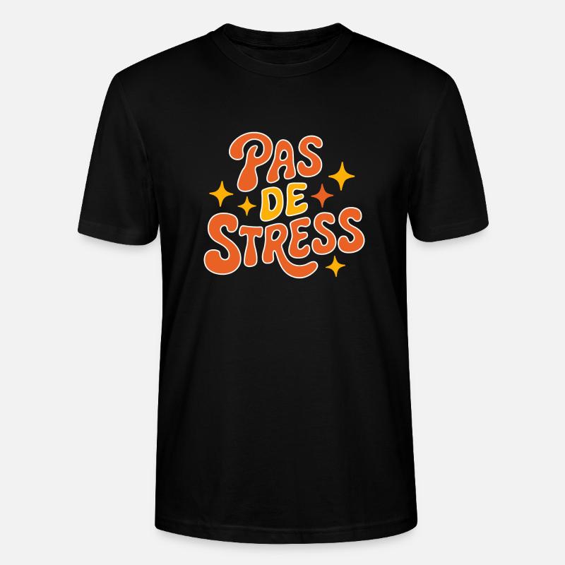 Pas de stress - T-shirt bio CRAFTER Stanley Stella Unisexe - noir