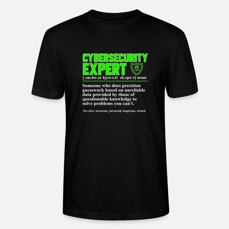 Cybersecurity Hackers IT Security - Stanley/Stella CRAFTER Unisex Organic T-Shirt - black