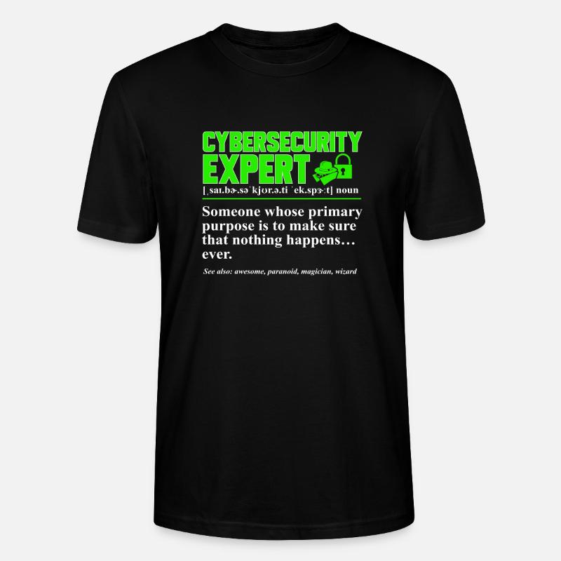 Cybersecurity Hackers IT Security - Stanley/Stella CRAFTER Unisex Organic T-Shirt - black