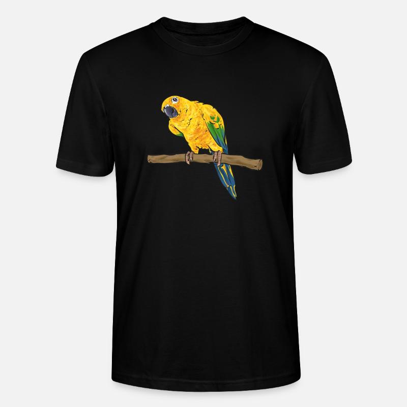 Perruche, Perroquet, Perruche, Oiseau - T-shirt bio CRAFTER Stanley Stella Unisexe - noir