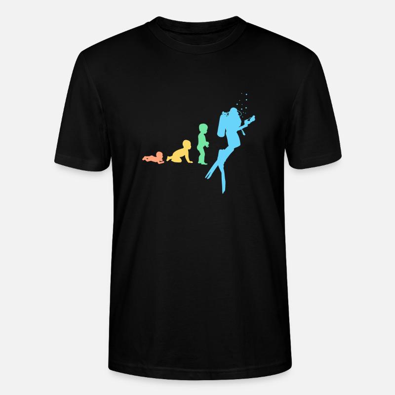 Plongeur Evolution - T-shirt bio CRAFTER Stanley Stella Unisexe - noir