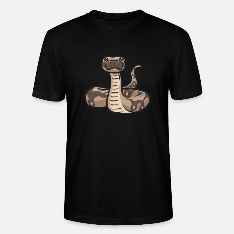 Ball Python Schlange Königspython - Stanley/Stella Unisex Bio-T-Shirt CRAFTER - Schwarz