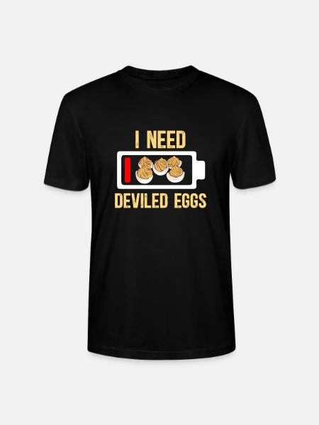 Stuffed Eggs Deviled Eggs - Stanley/Stella CRAFTER Unisex Organic T-Shirt - black