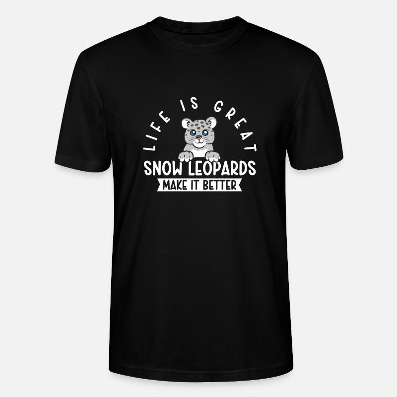Schneeleopard - Stanley/Stella Unisex Bio-T-Shirt CRAFTER - Schwarz