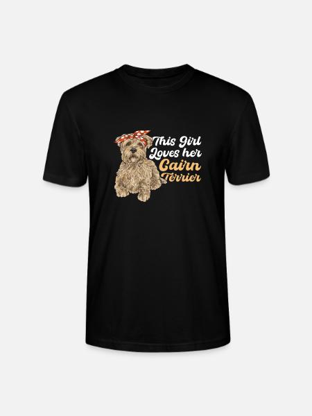 Cairn Terrier Dog - Stanley/Stella CRAFTER Unisex Organic T-Shirt - black