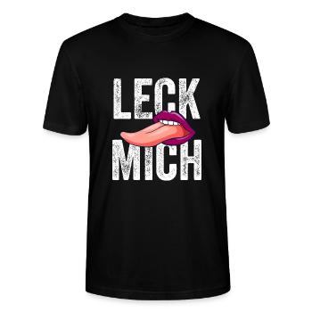 Leck mich! - Stanley/Stella Unisex Bio-T-Shirt CRAFTER - Schwarz - Vorne - Alina (178cm) & Michal (187cm)