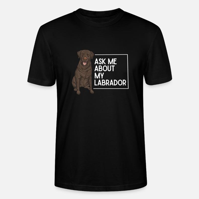 Chien Labrador Retriever chocolat - T-shirt bio CRAFTER Stanley Stella Unisexe - noir